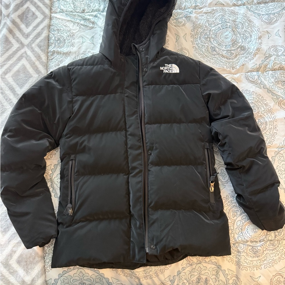 The North Face Black Quilted Insulated Hooded Jacket